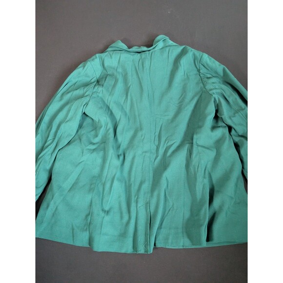 J Jill Jacket Blazer Celtic Dress Coat Women's XL Kelly Green Boxwood Button - Picture 7 of 14